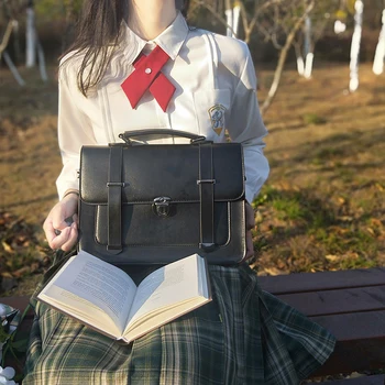 Dublu Mare Umăr Jk Uniformă Bag Pu Diagonală Portabil Japoneză Colegiul Stil Japonez Vintage Lolita Pentru Ca Loli Sac
