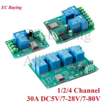 ESP8266 WIFI fără Fir Modulul Releu 1/2/4 Canal ESP-12F Consiliul de Dezvoltare 30A AC/DC 5V/7-28V/7-80V Alimentare pentru Arduino