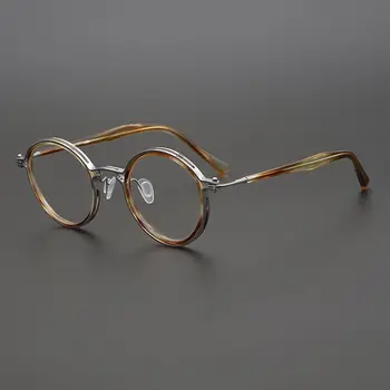 European Clasic Vintage Ochelari Rotunzi Bărbați Acetat Manual De Personalitate Design Ochelari De Vedere Femei Oculos