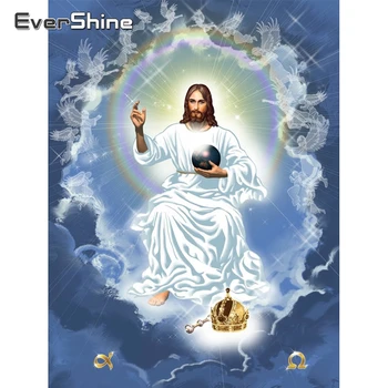 Evershine Diamant Mozaic Religie Cruciulițe Pictograma Broderie Diamant Pictura Portret Complet Piața De Foraj Isus Cadou De Crăciun