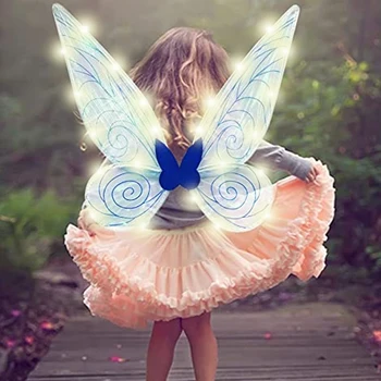 Fairy Elf Printesa Aripi de Înger Copii Fete Formă de Fluture Aripa pentru Halloween Cosplay Costum Petrecere Fotografie de Performanță Etapă