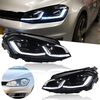 Faruri Pentru VW Golf 7 MK7.5 Gti Fata cu LED-uri 2013-2020 Golf 7.5 Lampă de Cap de Styling Auto DRL Semnal Proiector Lentilă Accesorii Auto