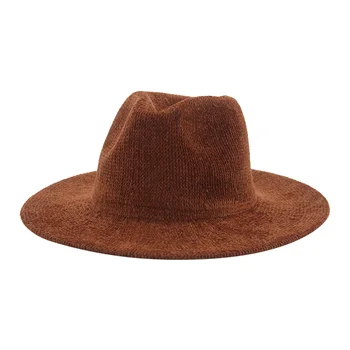 Fedoras Pălărie de Iarnă pentru Femei Pălării de Pâslă Pălării pentru Femei pantaloni de Catifea cord Toamna Iarna Panama Iarna Pălărie de Catifea Chapeau Femmechapeau Homme