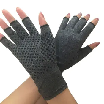 Femei Barbati Unisex Compresie Artrita Mănuși De Mână Texturate Deschide Finger Joint Pain Relief Degete Încheietura Lungime Manusi Pentru