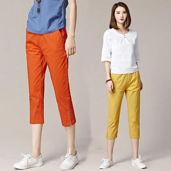 Femei Capri Pantaloni 2022 Casual de Vara Solid Streetwear Pantaloni Harem de Înaltă Talie Subțire Pantaloni Femei de Îmbrăcăminte 