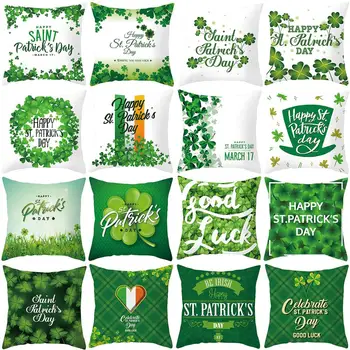 Fericit Saint Patricks Zile Decor Pentru Casa Trifoi Trifoi Față De Pernă St. Patricks Zile Decor Partidul Irlandez Consumabile Partid Favoarea Cadou