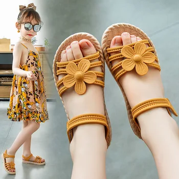 Fete Sandale de Vară 2020 Noua Moda pentru Copii Moale Jos Printesa Pantofi Fetița Pantofi Wild Style