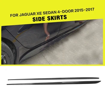 Fibra de Carbon, praguri Laterale Prelungire Buzele Șorț de Kituri de Corp pentru Jaguar XE Sedan cu 4 Uși 2015 2016 2017