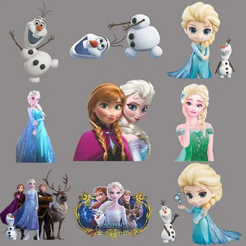 Film Disney Transferuri de Căldură de Vinil Autocolante de Desene animate Frozen Elsa Anna Printesa Patch-uri pentru Haine Drăguț de Fier pe Patch-uri Pentru Fete
