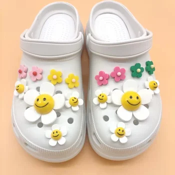 Floarea Soarelui Costum Gaura Pantofi Pantofi Farmece Accesorii Pentru Croc Pantofi Cataramă Acrilice Smiley Floarea Soarelui Pantofi Decoratiuni Florale