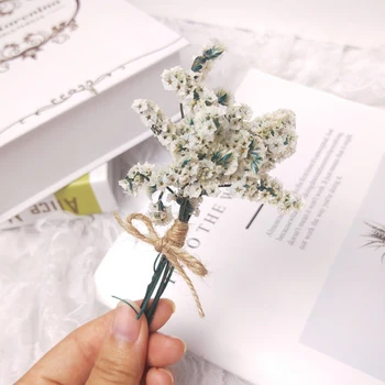 Flori artificiale Iarbă de Pampas Ghirlande de Flori Album Decor DIY Cadouri Cutie Gypsophila Crescut Mini-Buchete de Artă Meserii