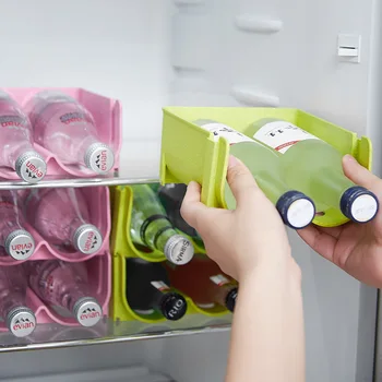 Frigider de depozitare cutii de bere de uz casnic pot fi combinate și stivuite cu economie de spațiu de sticlă suport sticle frigider organizator