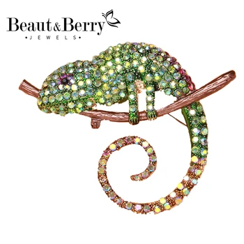 Frumusețe&Berry Stras Email Gecko Broșe Pentru Femei Pentru Alpinism Copac Șopârlă Animal Ace De Brosa, Cadouri De