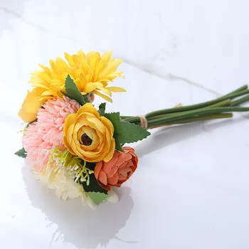 Garoafa De Simulare Coreean Mana Mic Buchet De Mătase Crescut Fals Flori Artificiale Acasă Masa Din Camera De Zi De Decorare Nunta