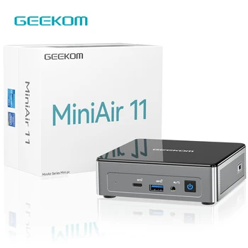 Geekom Mini Air11 Mini Pc,HTPC,Mini Desktop 11 Gen Celeron N5095(4 Nuclee,4 Fire,Până la 2.90 GHz)Intel UHD Grafică Win11Pro