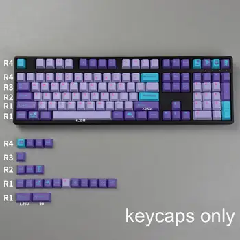 GMK Vaporwave Joc Keycap 129 Cheile PBT Cinci fețe Sublimare Violet Tastaturi Mecanice Taste Pentru Potrivire de Culoare Taste
