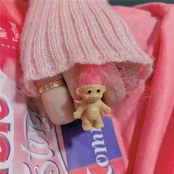 Goth Ciudat Părul Roz Baby Inele pentru Femei Amuzant Vintage Colorate Harajuku Farmece Y2K Inele Bijuterii de 90 de Cadouri Estetice Noi
