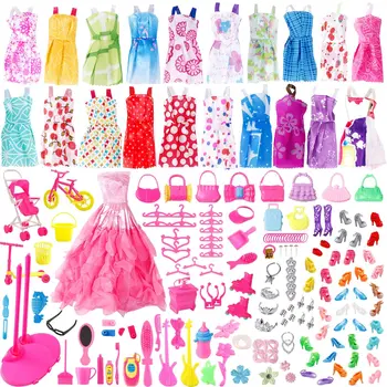 Haine Pentru Barbie Papusa Mini Rochie de Mireasa si Accesorii Pentru Papusa Barbie&1/6 BJD Blythe Nobil Petrecere Rochie Accesorii