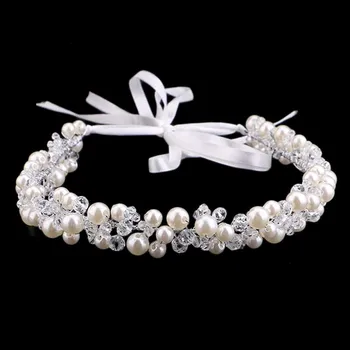 Handmade Perle de Cristal Bentita de Mireasa Tiara Coroana de Nunta Accesorii de Par Elegante Fermecător Caciula Femei Bijuterii de Păr SL