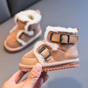 Iarna Copii Din Piele Cizme De Zapada Copii Sugari Fete Pantofi De Cald, Copilul Adidași De Moda Baieti Copii Cizme
