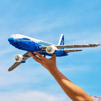 Idei Boeing 787 Avion Bloc Oraș Avion Avion De Pasageri Cărămizi Transport Avion Jucarii Pentru Copii, Cadouri De Ziua De Nastere