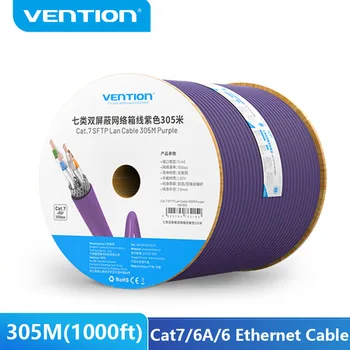 Intervenție 305M Cablu Ethernet de 10 gbps Cat7 Cat6A STP LSZH Ecranat Coloană de Rețea, Cablul de la Router Acasă Comutator 1000ft Tambur RJ45 Pacth