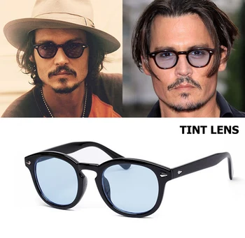 JackJad Noua Moda Johnny Depp Lemtosh Stil Rotund Ochelari De Soare Tentă Ocean Obiectiv Design De Brand Party Show-Ochelari De Soare Oculos De Sol