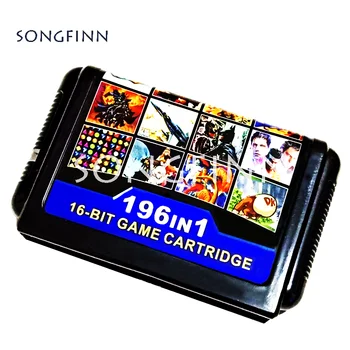 Jap Coajă de 16 biți MD Card de Memorie pentru Sega Mega Drive pentru Geneza SEGA Megadrive 196 din 1