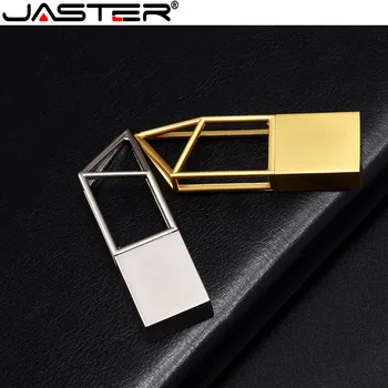 JASTER Brand Nou Mini Metal Decupaj Argint Aur USB Flash Drive 64GB 32GB 16GB Gratuit Logo-ul Personalizat 8GB 4GB USB Stick Cadou Perfect
