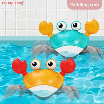Jucaus geanta Copii crab jucarii cu coarda Amfibii jucării de Plajă, baie de Companie crab cadouri de Crăciun pentru copii AA68