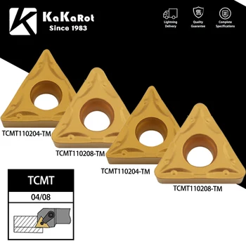 KaKarot 10buc Carbură de a Introduce TCMT110204 TCMT110208 YT6020 Oțel de Cotitură Suport Instrument Plictisitor Bar CNC Cutter