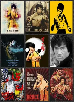 Kung Fu Bruce Lee Film Star Kraft Poster Panza Pictura Postere si Printuri de Arta de Perete de Imagine pentru Camera de zi Decor Acasă Cuadros