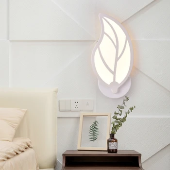 LED frunze lampă de perete simplu și creativ noptieră lumina de noapte acrilica de perete lampă de iluminat decorative scari LED lampă de perete