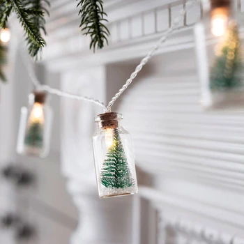 LED Sticlă Clară Pom de Crăciun 10 LED Lumini Șir care Doresc Sticlă de Fairy Lămpi de Lumină pentru Interior, în aer liber, Petrecere de Craciun