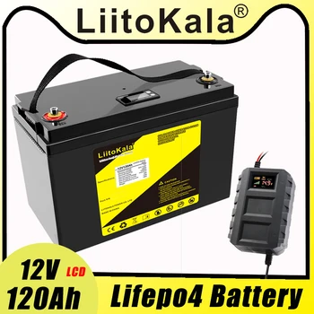 LiitoKala 12V 100Ah 120Ah LiFePO4 Baterie 12.8 V Putere Baterii 4000Cycles Pentru RV Rulote Golf Off-Road, Off-grid Vântul Solar