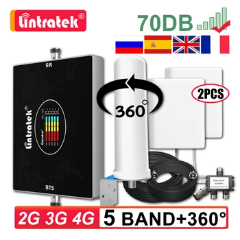 Lintartek 5/Cinci Bandă Mobile Celulare Amplificator LTE B20 800 900 1800 2100 2600 B7 GSM 2G 3G 4G Amplificator de Semnal Repetor 2 Drum Kit