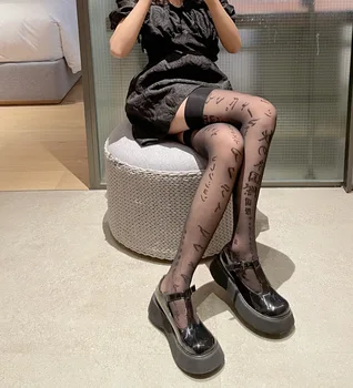 Lolita JK Fete Japoneze de Imprimare Ciorapi Sexy Dulce Litere Kawaii Șosete până la Genunchi Ciorapi Harajuku Drăguț Designer JK Șosete