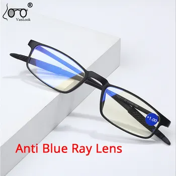 Lumina albastră de Ochelari de Citit Pentru Oameni Vizionari Spectacol TR90 Mini Presbyopic Ochelari Femei Anti-Reflexie Ochelari 1.5 2 2.5