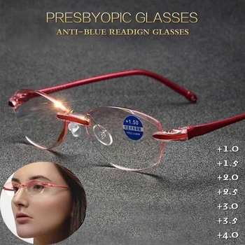 Lupa Anti Blue Light Prezbiopie Eyeswear Ochelari De Citit Memorie Hipermetropie Fara Rama Fără Ramă +1.0+1.5+2.0+2.5+3.0+3.5+4.0