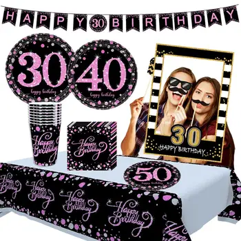 Majorete 30 40 50 Baloane Happy Birthday 30 40 50 Ani Baloane de-a 30 a 40-a Aniversare a 50 de ani de Partid Decor Adulți Latex Baloon 30 zi de naștere