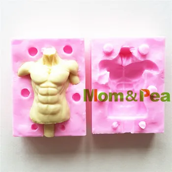 Mama&Mazare MPA1661 Oameni Musculare Corpul în Formă de Mucegai Silicon Decorare Tort Fondant Tort 3D Mucegai de Calitate Alimentară