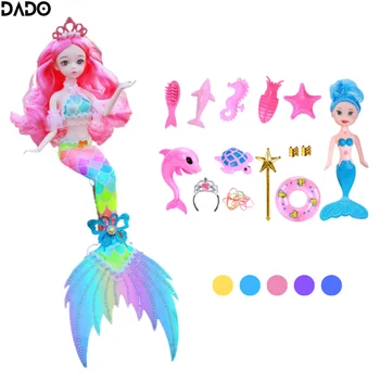 Mare Sirenă Păpuși de Moda Curcubeu Printesa Roz BJD Jucarii Accesorii de Îmbrăcăminte pentru Copii Copil Fete de Joacă pentru Copii Cadou de Ziua de nastere