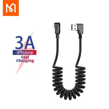 MCDODO USB la Lightning Cablu Retractabil Mașină de Primăvară 3A Rapid Cablu de Încărcare Pentru Iphone 11pro Max X XS XR Rapid Încărcător Cablu de Date