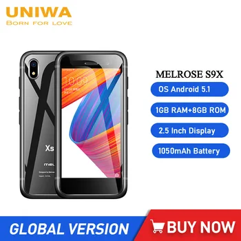 Melrose S9X 3G Mini Smartphone Android 6.0 procesor Quad Core de Telefon Mobil 2.5 Inch 1G RAM 8GB ROM Telefoane mobile 1050mAh 2MP Camera foto pentru Copii