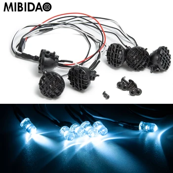 Mibidao Masina RC LED-uri Albe Lumini cu Abajur pentru Axial SCX10 1:10 RC Șenile Mașină Lumină Accesorii