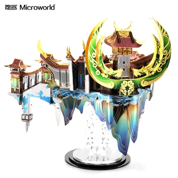 Microworld 3D Metal Puzzle Dragon Palace Building Model kituri DIY Tăiat cu Laser a Asambla Puzzle-Jucarie CADOU Pentru copii de Audit