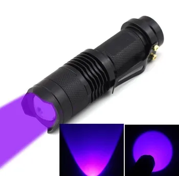 Mini Portabila UV Lanterna Reflector Lanterna sk68 365nm 395nm Ultraviolete 5W cu Zoom Bani Detector Fluorescente Masca Detecta Bec