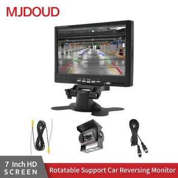 MJDOUD 12-24V 7 inch HD 1024*600 Masina de Monitor Cu Camera Retrovizoare Camera de Securitate de Sistem de Parcare In-Dash