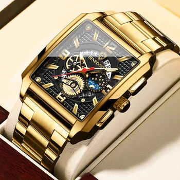 Moda Barbati Ceasuri De Top De Brand De Lux Din Oțel Inoxidabil De Aur Cuarț Ceas Pentru Bărbați Sport Impermeabil Ceas Masculin Relogio Masculino
