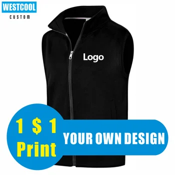 Moda de înaltă Calitate fără Mâneci Vestă Personalizate Logo-ul Imprimat Broderie Design Personal 6-Culoare Bărbați Femei Hoodie WESTCOOL
